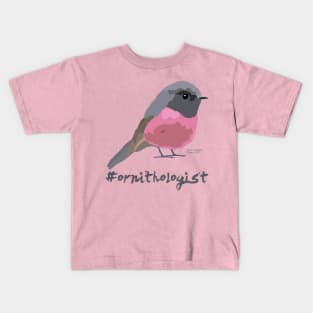 Ornithologist | Pink robin Kids T-Shirt